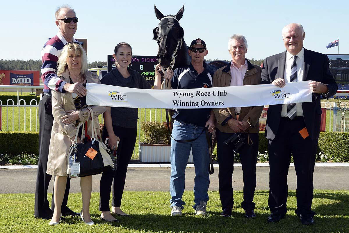 Some of the happy connections of Lonhro filly Supreme Joy after her victory at Wyong.